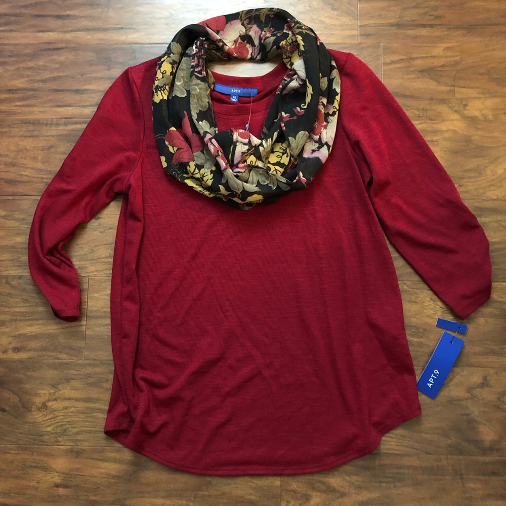 Apt. 9 shirt and scarf